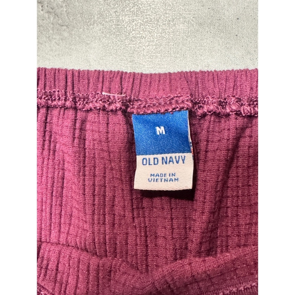 Old Navy Plum Purple Smocked Waist Textured Gauze‎ Fit and Flare Mini Dress  M - Picture 2 of 7